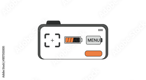 handheld device interface showing battery status menu options and controls ideal for technology tutorials user guides or mobile application demos