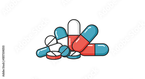 medicines and pills assortment healthcare drugs for treatment tablets capsules and pharmaceutical concept presenting medication and health