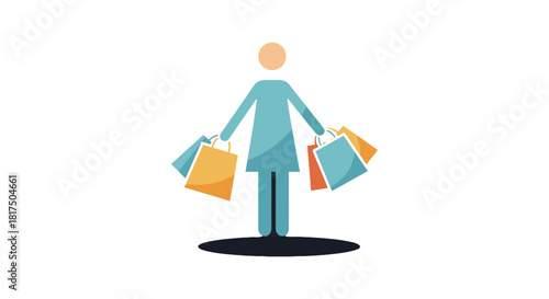 woman shopping woman holding shopping bags ready for retail therapy after visiting a mall indicating consumerism and marketing opportunities.