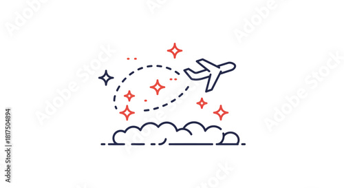 airplane flying through clouds a quick getaway on a clear day illustrating travel adventures and wanderlust perfect for blog headers and travel ads