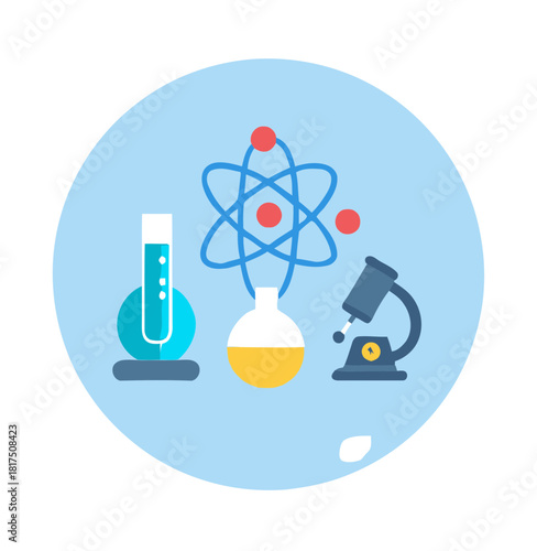 Illustration of Science Equipment for Research and Experiment