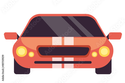 Sport car race speedway track automobile concept. Vector cartoon graphic design element illustration