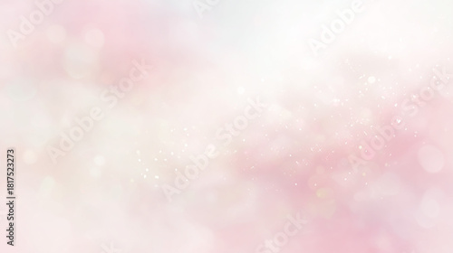 キラキラとした光と淡いピンクが広がる幻想的で可愛らしいぼかし背景