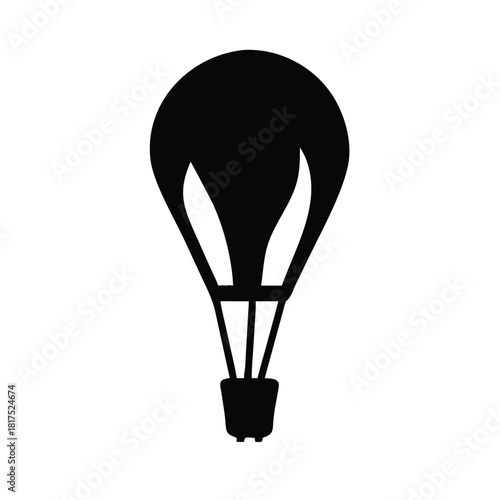 A whimsical air balloon soaring high symbol of adventure isolated