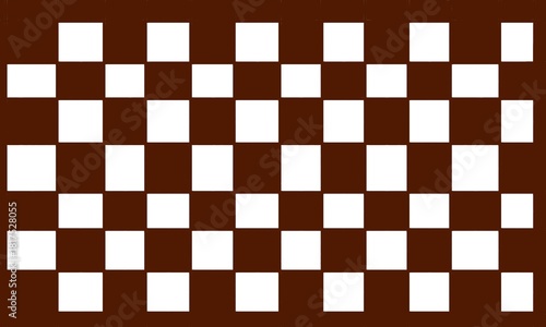Brown and white checkered illustration. Hand drawn checkered design for art and graphic design elements.