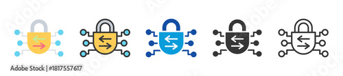 encryption icon set multi style various collection