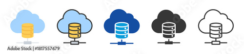 database server icon set multi style various collection