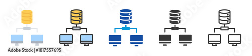 database client icon set multi style various collection