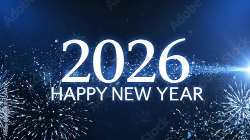 Celebrate the New Year 2026 with Festive Fireworks and a Happy New Year Greeting