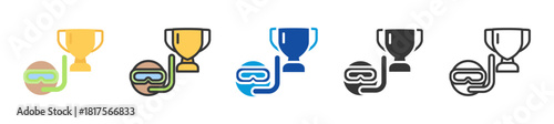 dive master icon set multi style various collection