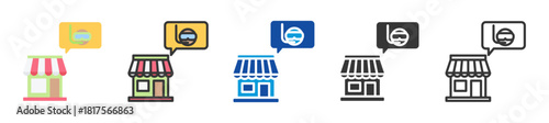 dive shop icon set multi style various collection