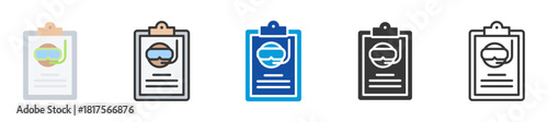 dive plan icon set multi style various collection