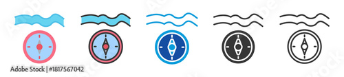 underwater navigation icon set multi style various collection