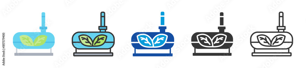 Obraz premium biofuel icon set multi style various collection