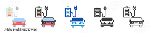 electromobility icon set multi style various collection