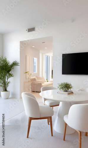 a minimalist open-concept apartment, generation AI 