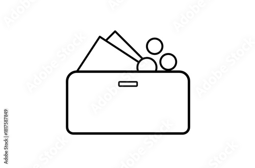 長財布とお金のアイコン