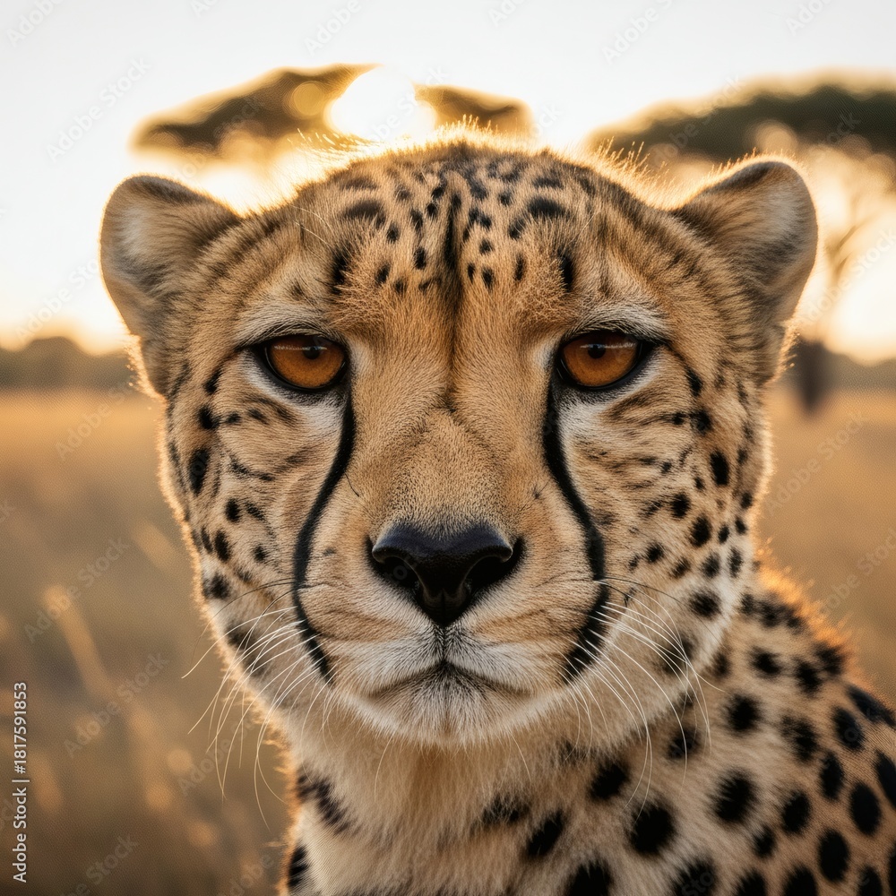 Fototapeta premium Majestic Gaze of the Wild Cheetah