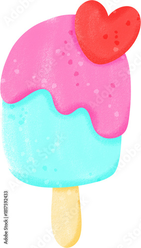 Sweet Pastel Heart Ice Pop Delight