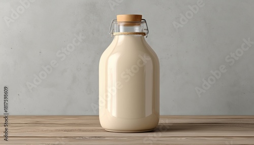 Fresh And Nutritious Half Gallon Milk Bottle Brimming With Deliciousness. Incredibly Tasty And Healthy Dairy Product In A Convenient Size.