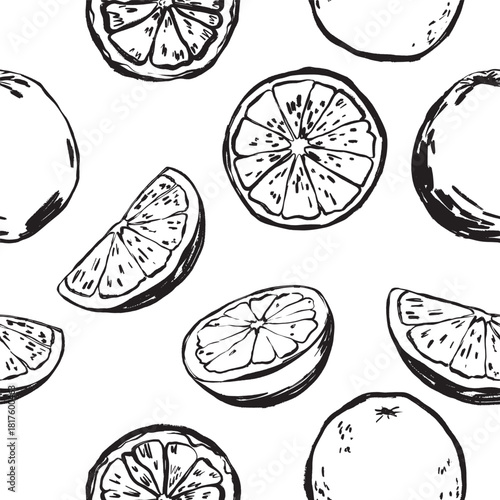 Colorful fruit depictions with tangy appeal for menus and drinks