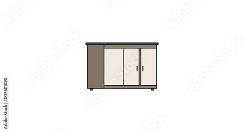 cabinet with doors storage furniture unit in a home interior providing organized space for household items enhancing room design and organization.