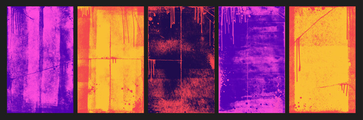 Papier peint photo Graffiti Punk urbain néon graffiti vintage  © Anastasiia Hevko