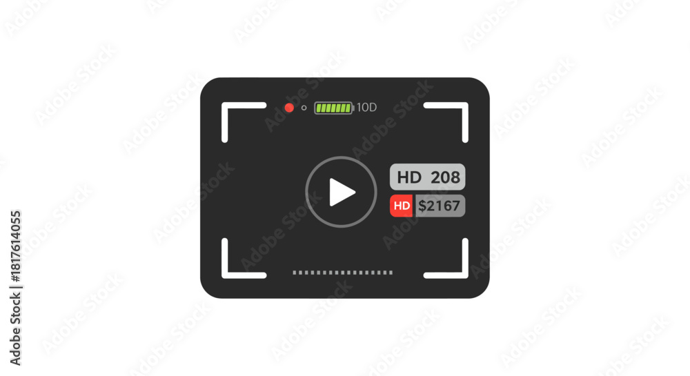 Fototapeta premium hd video camera recording capturing high-definition footage for video projects suitable for showcasing technological advancements and visual media creation
