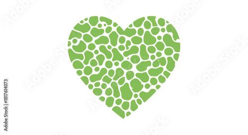 healthy heart concept green cellular structure forms a heart symbolizing wellness and vitality ideal for health blogs fostering a positive outlook