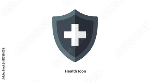 health shield icon medical protection  safety symbol of healthcare insurance promoting wellness in hospital clinic pharmacy and pharmaceutical ads