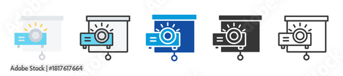 projection icon set multi style various collection