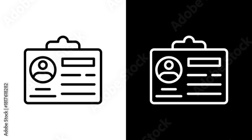 Business Card With Icon Set Design