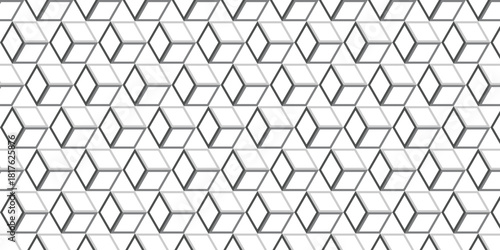 simple 3d outline cube pattern for banner poster background.
