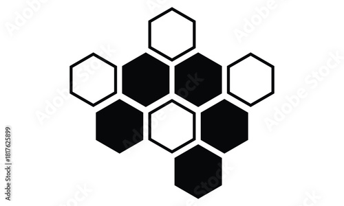 simple black honeycomb design for banner poster background.
