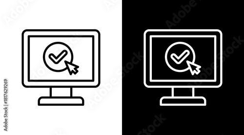 Apply Now Outline White Icon Set Design