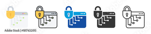 encryption icon set multi style various collection