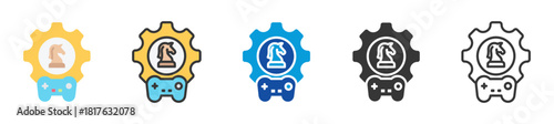 gamification icon set multi style various collection