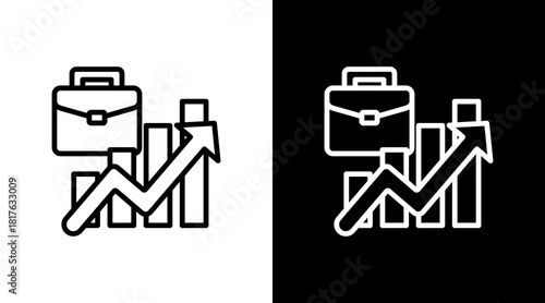 Gain Graph With Icon Set Design