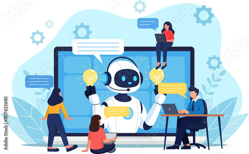 AI Chatbot Development and Programming Concept