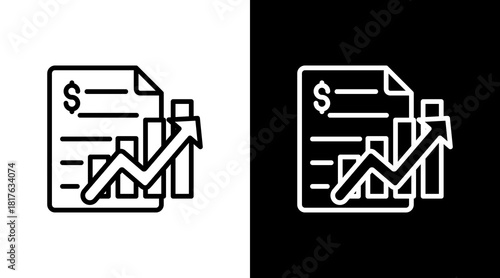Profit Report With Icon Set Design