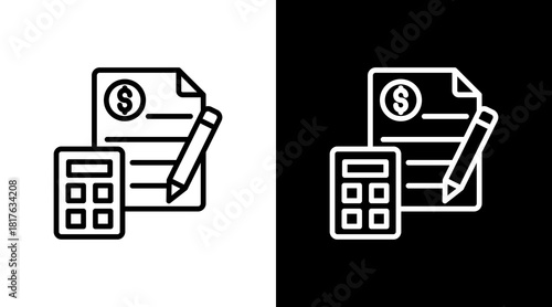 Accounting With Icon Set Design
