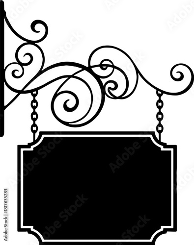 Vintage signboard wall illustration 