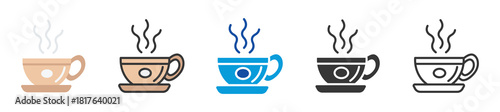 coffee icon set multi style various collection