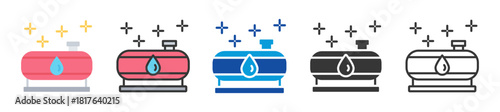 fuel tank icon set multi style various collection