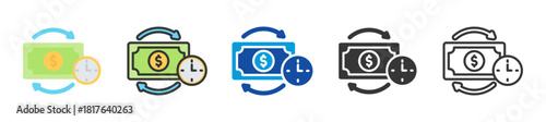auto payment icon set multi style various collection