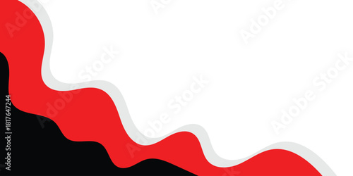 abstract creative smooth black red wave shape background. modern wave background. used for banner, poster.