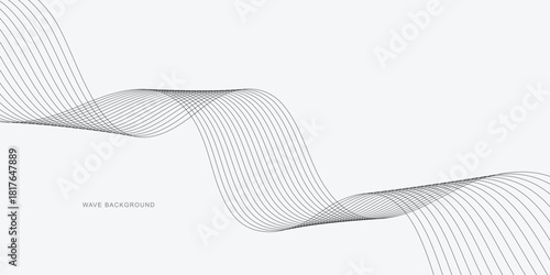abstract creative smooth wavy stripe line background.