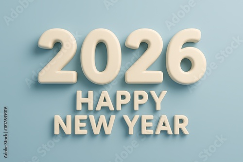 3D shiny gold 2026 text in elegant style modern New Year celebration with copy space for festive greetings