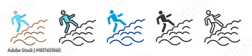 physical activity icon set multi style various collection