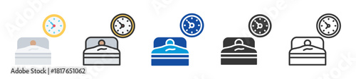 sleep hygiene icon set multi style various collection